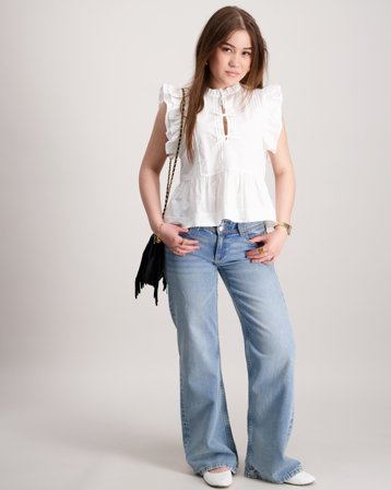 Sofie Schnoor JULIETTESY TOP Hvit Topper/Bluser Jente - Kids Brand Store