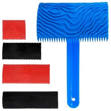 5 st Träådring Verktyg Gummi Träådring Roller Verktyg Återanvändbar Ådringsmönster Målningsverktyg för DIY