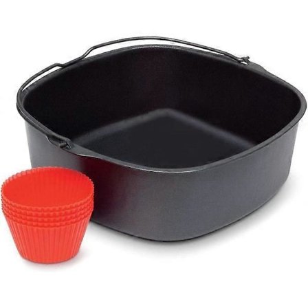 Airfryer Nonstick, Silikone Ovn Tilbehør 7"