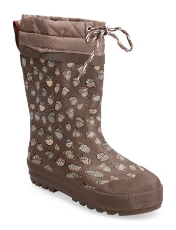 Rainboots With Woollining Shoes Rubberboots High Rubberboots Lined Rubberboots Multi/mønstret ANGULUS