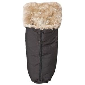 BOZZ Black Melange Linen Ergonomic Lambskin Longwool Footmuff One Size - Stroller accessories - One size - Black