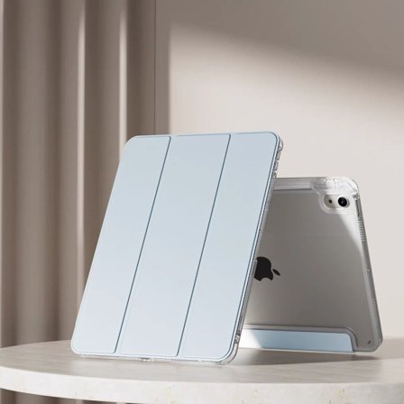 Stilfuldt etui til iPad Pro 11 M4 2024 Hvid Isblå Magnetisk Rem