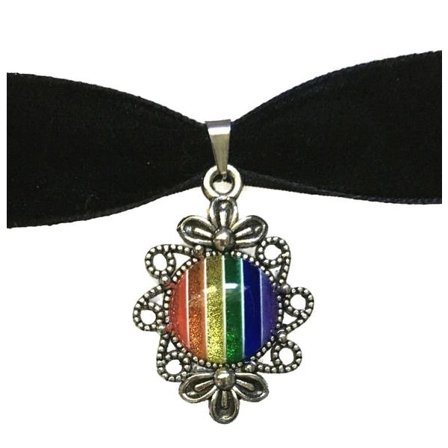 Choker - Velvet - Pride - Rainbow - Fancy