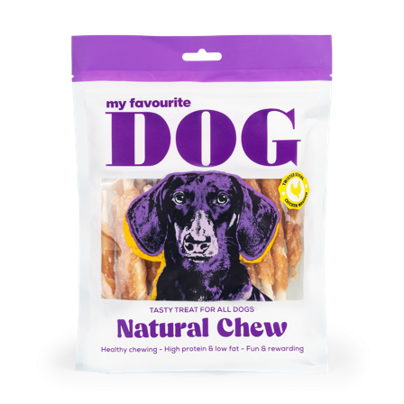 My favourite DOG - Twisted Rawhide Sticks XL - Kylling 17 cm, 375 g, 8-pk - Hund - Hundegodbiter & tyggebein - Tyggeruller & tyggepinner - ZOO.no