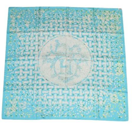 Hermès Vintage Pre-owned Silk scarves blå, Dam Vintage Accessoarer, Dam, Storlek: ONE SIZE