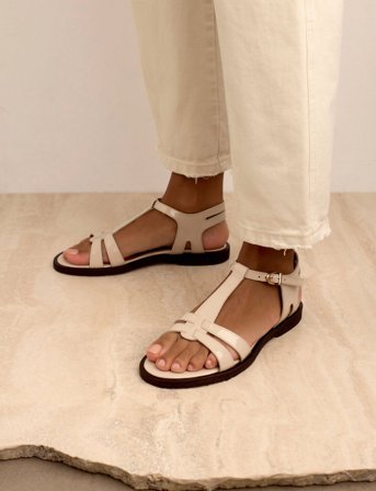 ANGULUS Sandals - Flat - Beige - 38.5