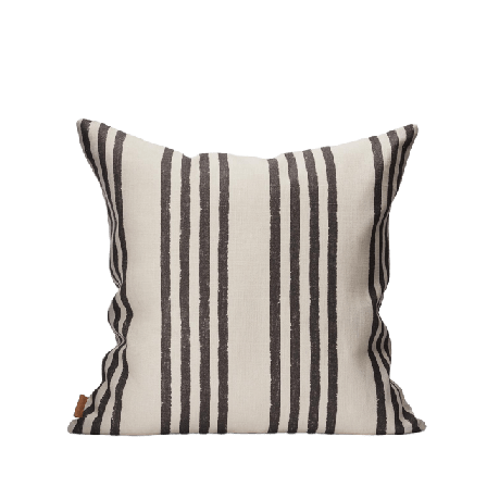 Littlephant Kuddfodral Linne 50x50cm - Field Ebony/svart Kuddar Unisex Vit