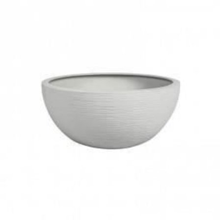 Pot vase Ø 30 cm - EDA - Graphit Up - 5,5 L - Indendørs / Udendørs - Ø 29,5 x H. 12 cm - Hvid Cérusé