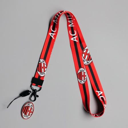 Fotbollsstjärna lag mobiltelefon lanyard anti-förlorad nyckelring arbetskort avtagbar sladd fläkt present 11