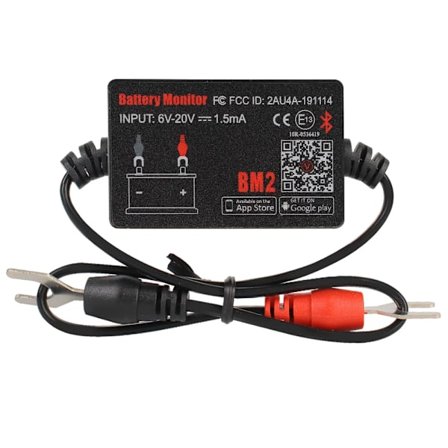 Bluetooth-Compa 4.0 12V Bilbatteri Monitor Med Alarm BM2 Spænding Opladning Start Test For Android IOS Telefon Digital Analysator