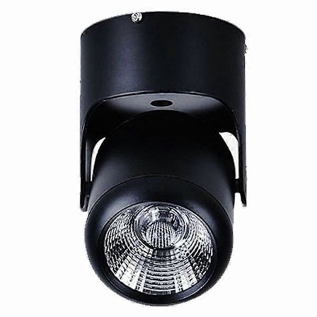 Svart Inomhusspotlight, Vit LED Takspotlight Justerbar Takspotlight (Varmvitt Ljus)