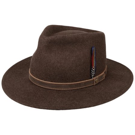 Stetson Fedora Woolfelt Mix Men hats Brown S