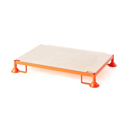 Stahlpalette mit Spanholzeinsatz, 1200 x 800 x 160 mm, TK 500 kg