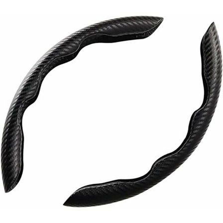 Universell bilrattskydd 2-pack Universell kolfiber rattöverdrag Interiörtillbehör Ultralätt för de flesta bilar (Svart)