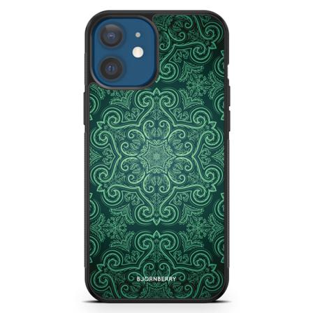 Bjornberry Hårdskal iPhone 12 Mini - Grön Retromönster