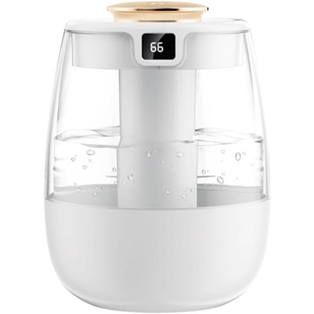 Luftfugter - 1,8L - Udstyret med natlys - Velegnet til hjem og planter - Støjsvag drift - Automatisk nedlukning uden vand - (Hvid)