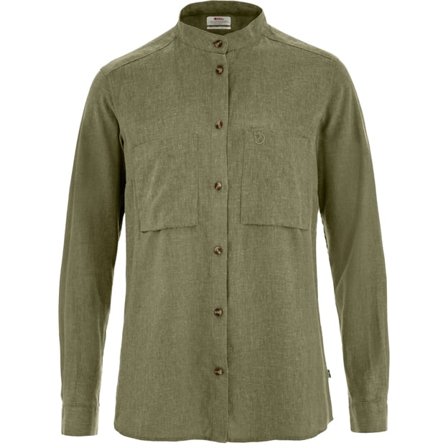 Fjällräven Övik Hemp Paita LS XS - Naiset - Green - Paidat