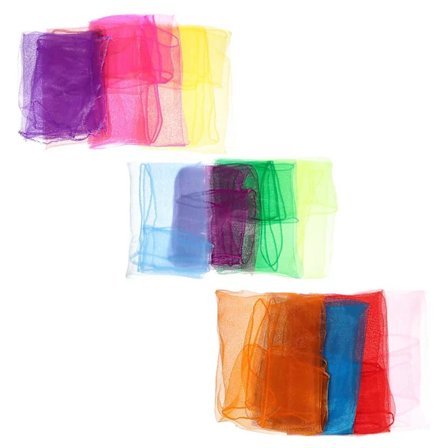 12 st Chiffon Hijab Fyrkantig Sjal Dans Fyrkantig Chiffon Sjal Färgade Sjalar Chiffon Fyrkantig Sjal Tyg Leksjal 60x60cm