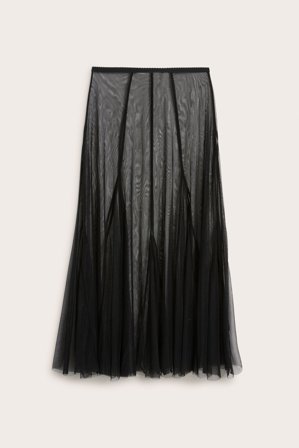 Kappahl | Langt skjørt i mesh | Svart