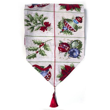 Juldekoration Bordslöpare Polyester Bomull Brev Bordsduk Fest Bordsdekoration C