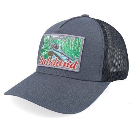 Wild Spirit - Swedish Dalsland Landscape Dark Charcoal/Black A-Frame Trucker Trucker Grey Cap - @ Hatstore