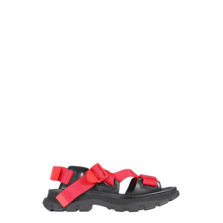 Alexander McQueen, Flat Sandals Czerwony, Mężczyzna, Rozmiar: 42 EU