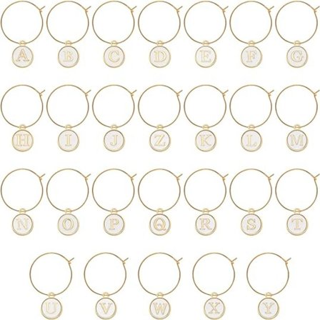 26 st Letter Cup Edge Pendant DIY Smycken Pendant 26 engelska