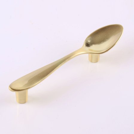 2 st Kreativa Dörrhandtag, Skedhandtag, Zinklegering Litet Handtag, Gyllene