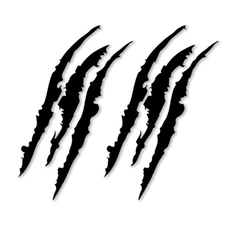 (Svart) Kloremerke Bilklistremerker, 2 stk Kloremerke Bilklistremerker Svart