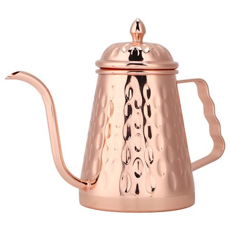 Kaffekanna i rostfritt stål med lång pip, häll över vattenkokare, handgjord kaffebryggare