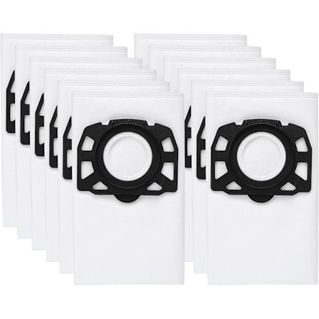 Pakke med 12 KFI 487 Filterposer Støvsugerposer Tilbehør til Karcher MV4/WD4/KWD4/KNT4/WD5/MV5/KWD5/WD6/MV6/WD 4.200/WD 5.800/SE 5.100/SE 6.100,2