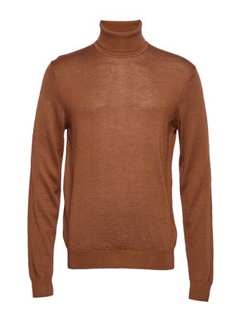 Konrad Merino Roll Neck Knit Knitwear Turtlenecks Ruskea Casual Friday