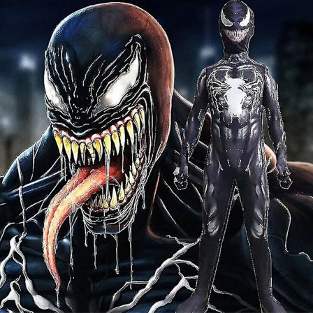 Venom Jumpsuit Børn Drenge Fancy Up Performance Kostume