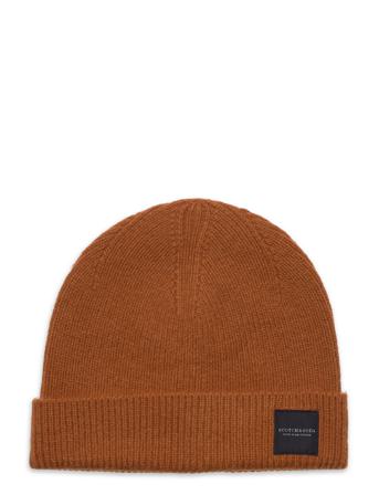 Unisex - Wool-Blend Rib Knit Beanie Brown Scotch & Soda