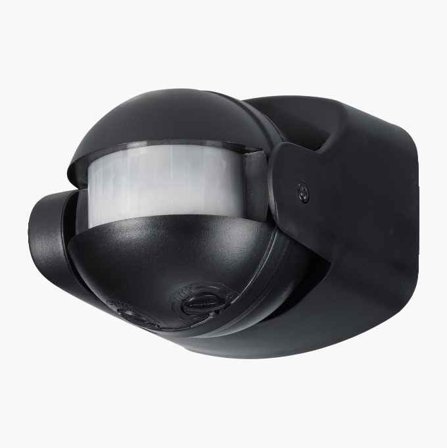 Black Outdoor Motion Sensor 180° Detection Area - Biltema