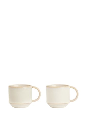 OYOY Living Design Yuka Espresso Cup - Pack Of 2 - Beige - ONE SIZE x 8.2