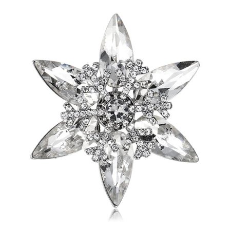 Brillant K9 krystal roterbar snefnug broche, velegnet som Valentinsdagsgave til kæreste