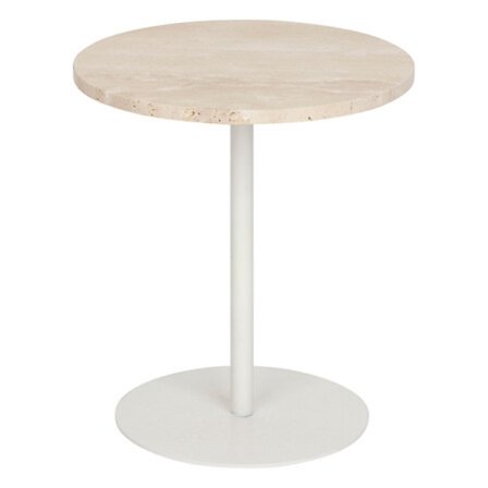 Travertiinista valmistettu sohvapöytä, 40 cm, epoksipinnoitettu