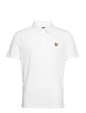 Jacquard Polo Shirt Polos Short-sleeved Hvit Lyle & Scott Sport*Betinget Tilbud