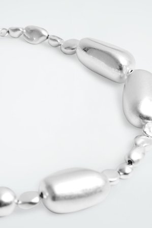 COS Femme Collier Perlé De Galets in Argenté