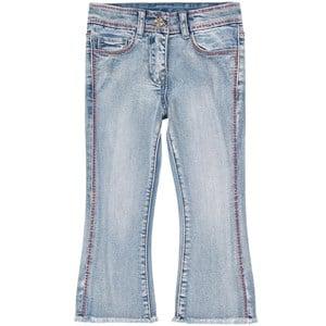 Monnalisa Grey Crystal Detail Jeans 8 Years - Bottoms - 8 years - Grey