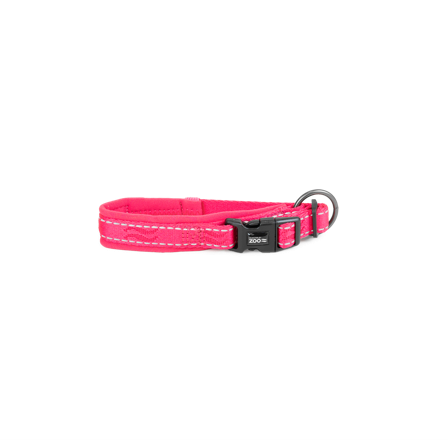 Selected by ZOO - Hundehalsbånd Rufus justerbar 15 mm x 20-30 cm Rosa - Hund - Halsbånd - ZOO.no