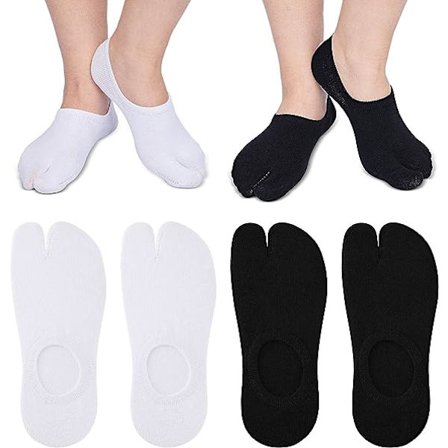 4 Dubbla Flip Flop-strumpor Japanska Flip Flop-strumpor för Geta och Casual Flip Flop