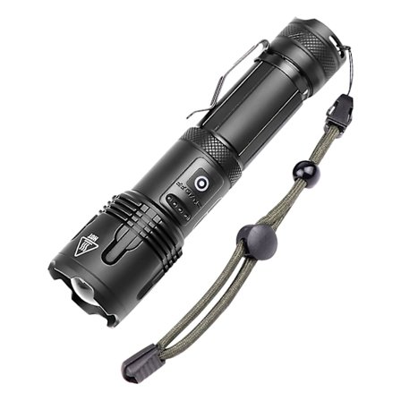 XHP70 Stark Ficklampa Uppladdningsbar 5 Lägen Med Penna Chuck Stark Ficklampa