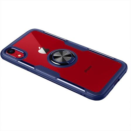 iPhone XS Max - Tukeva kansi sormustelineellä Blå/Blå