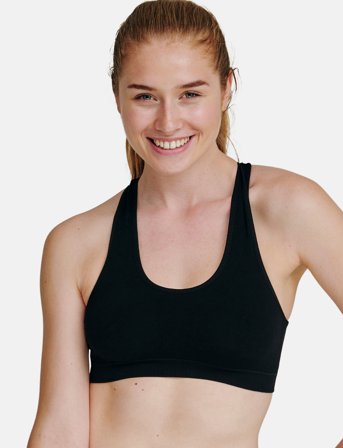 Danish Endurance Bamboo Bralette 1-Pack - Black - XL/XXL