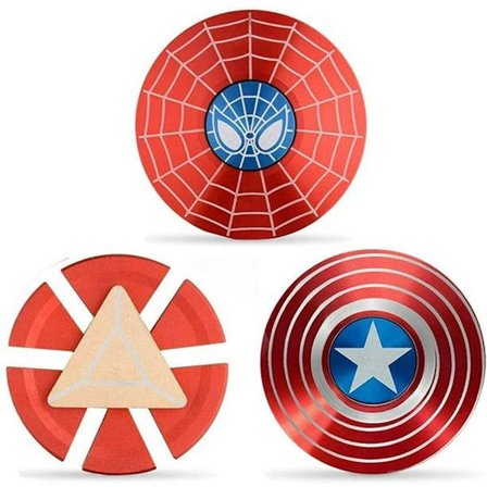Superhjälte Metall Fidget Spinner, Fidget Spinner Gåvor för KLB
