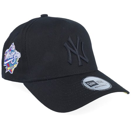 New Era - Hatstore Exclusive x New York Yankees Patch 9FORTY Black/Black/Yellow A-frame Adjustable Adjustable Black Cap - MLB @ Hatstore