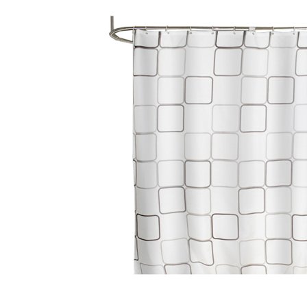 Stor firkantet dusjforheng i polyester, 100 bred * 180 høy CM