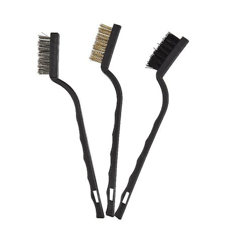 12 st mini stålborste av koppartråd för borttagning av färg och rost, metallrengöringsborste för hem och industri, trådborst, industriell tandborste 